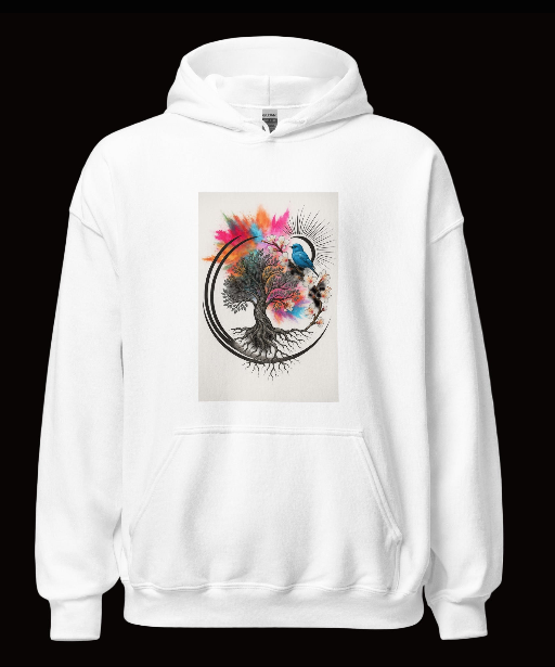 Sweat à capuche femme personnalisé arbre de vie